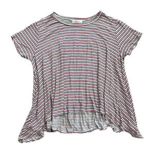 Arabella Waterfall Hem Striped Tshirt L